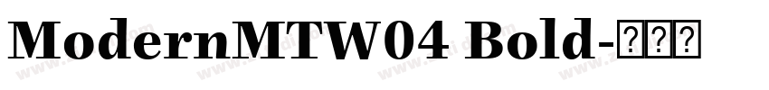 ModernMTW04 Bold字体转换